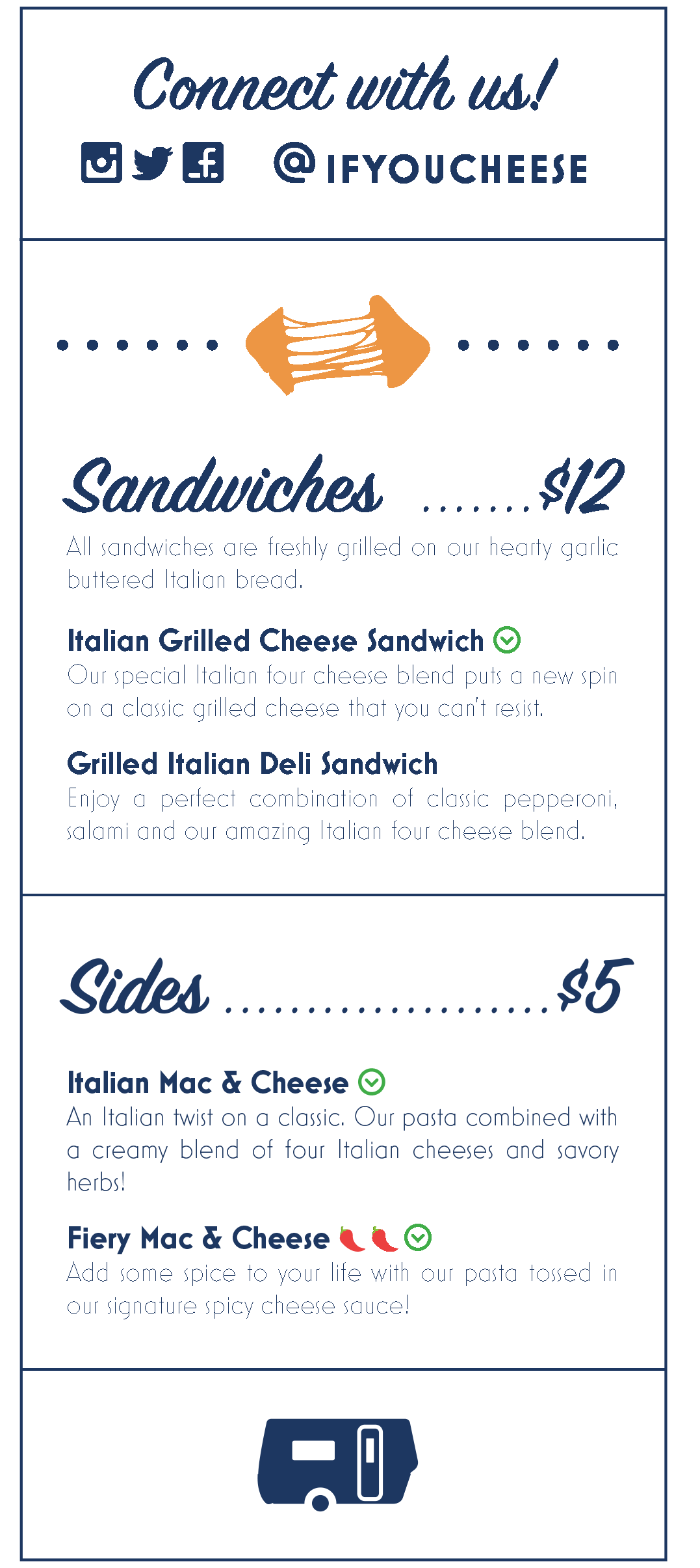 Our menu-Experience what we offer - If You Cheese Food Truck